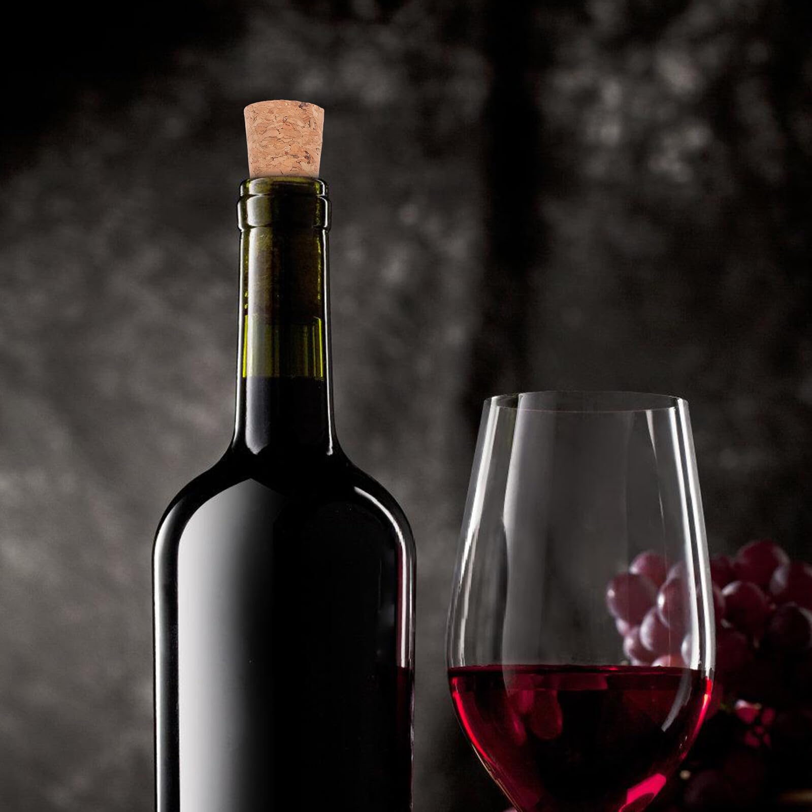 Tapones de Corcho Cónicos para Botella de Vino 100 Unidades Khaki | Tapones de Corcho para Botellas de Vino, Cierre Hermético, para Botellas de Vidrio