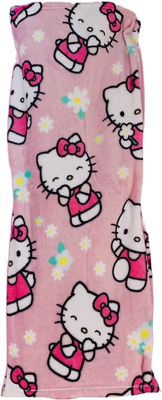 Northwest Hello Kitty Throw Blankets (A Purple with Pumpkins, 60" x 70")