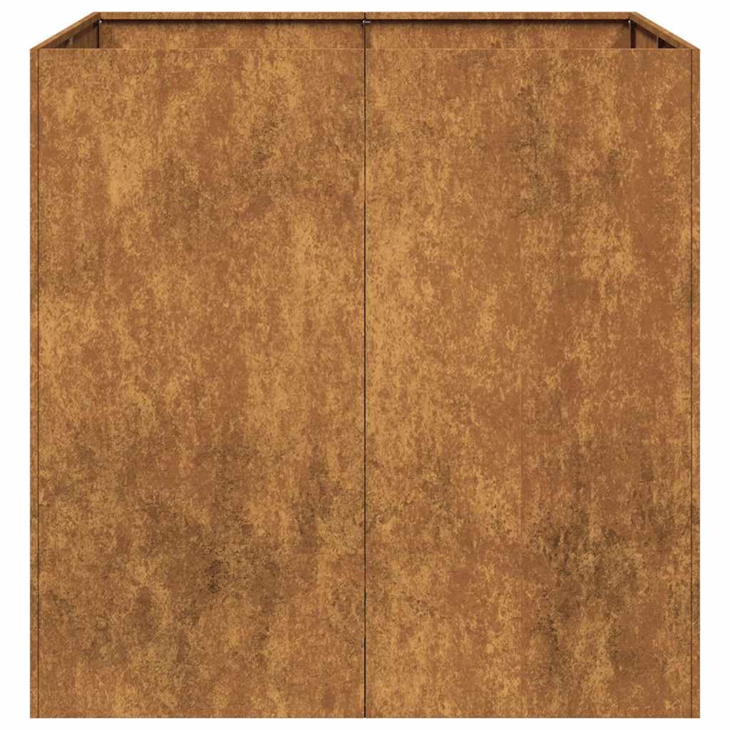 vidaXL Jardinière rouillé 80x80x80 cm Acier Inoxydable, Pot de Fleurs, Support de Plantes, lit surélevé, Support de jardinière, bac à Plantes