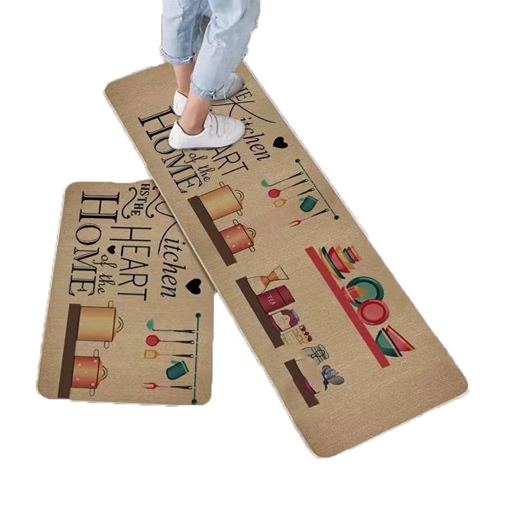 Kitchen Rugs Sets 2 Piece Non-Slip WaterAbsorb Kitchen Runner Rug Kitchen Rugs and MatsStanding Mat Kitchen Floor Mats Kitchen Mats (M4) — Amazon image 9