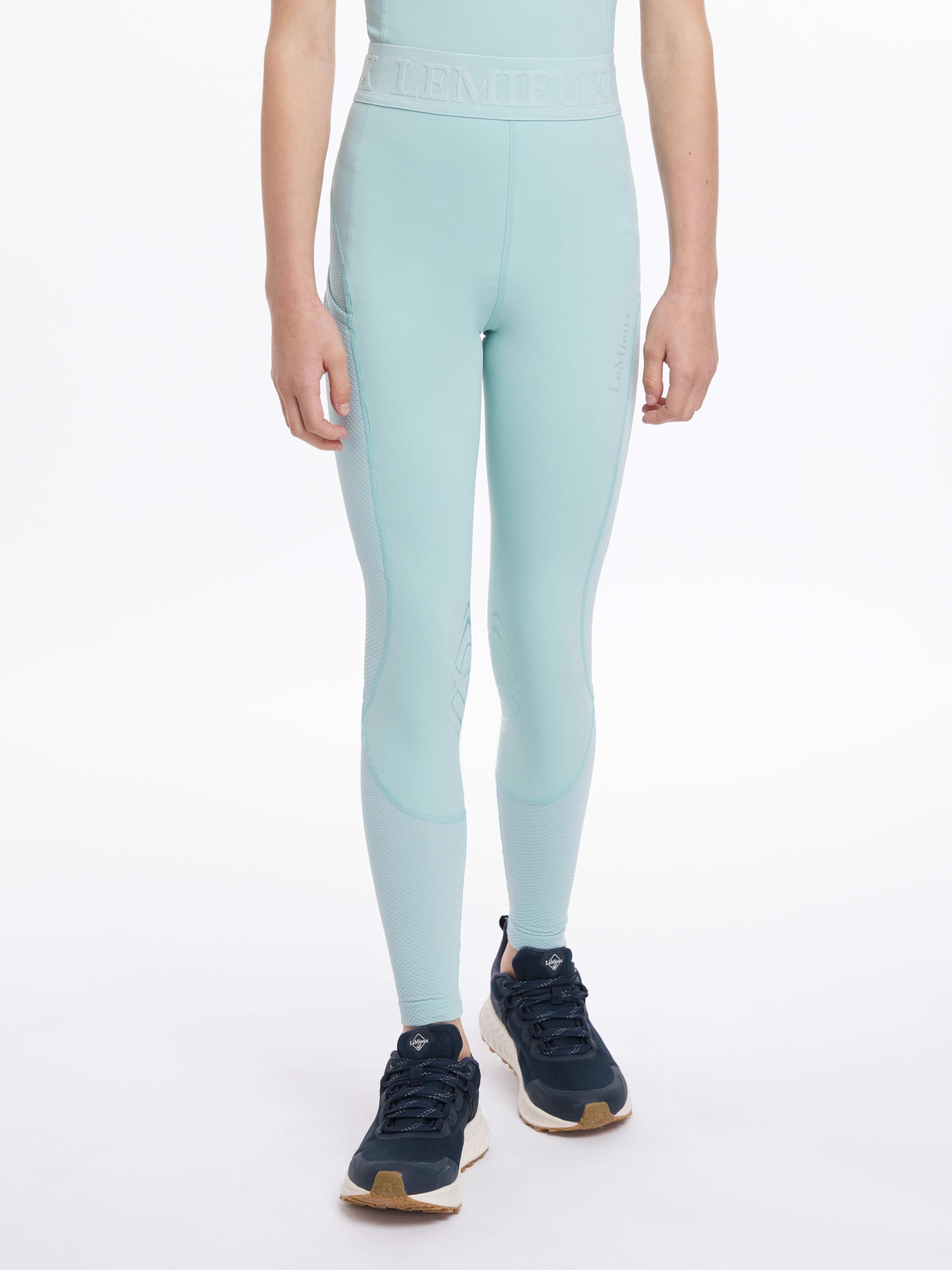 LeMieux Young Rider Lizzie Mesh Legging - Silicone Knee Grip - Ragazze Equitazione Pantaloni