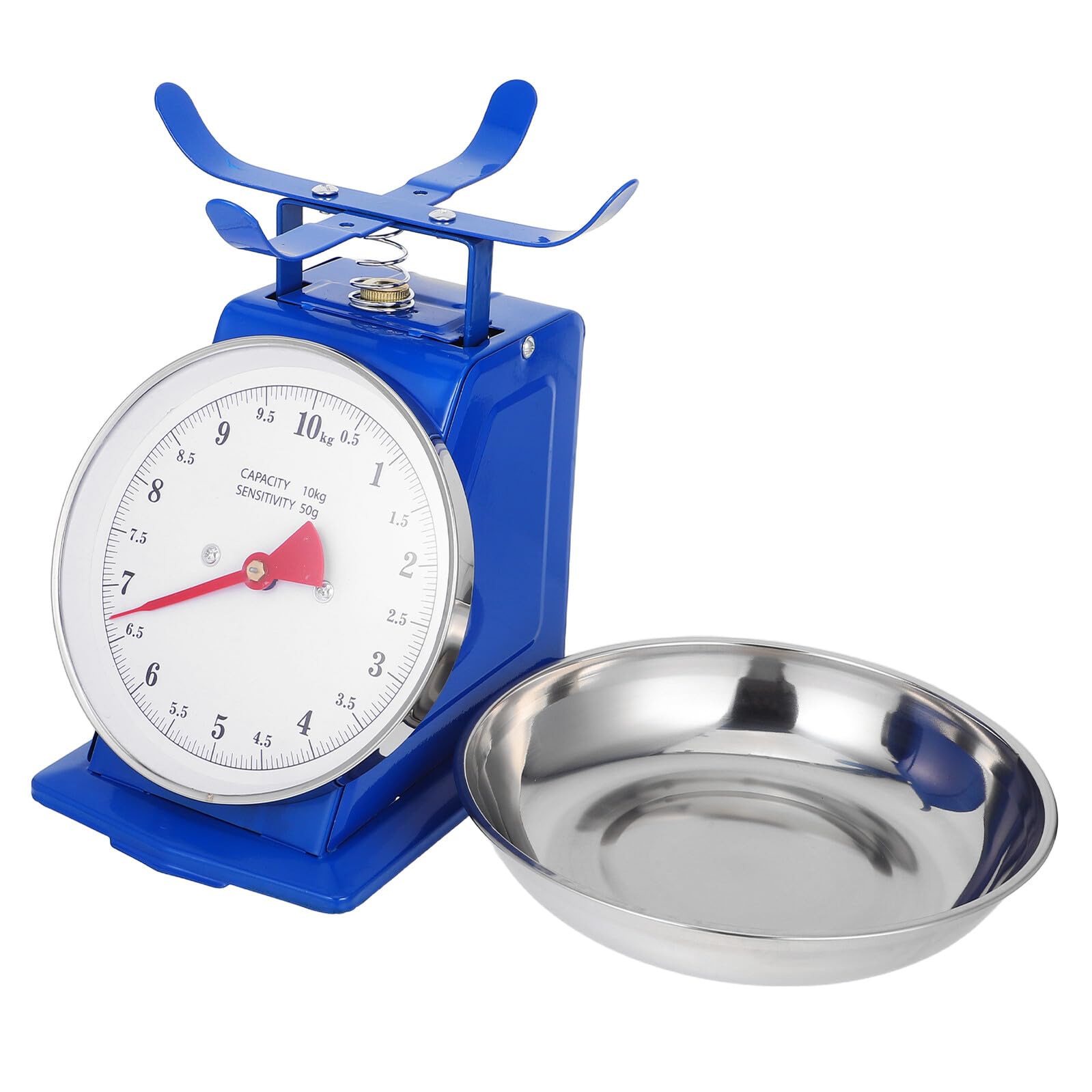Báscula de Cocina Mecánica Vintage Material Acero Inoxidable y Hierro Capacidad 10kg con Bandeja Desmontable Adecuado para Hornear y Preparar Comidas