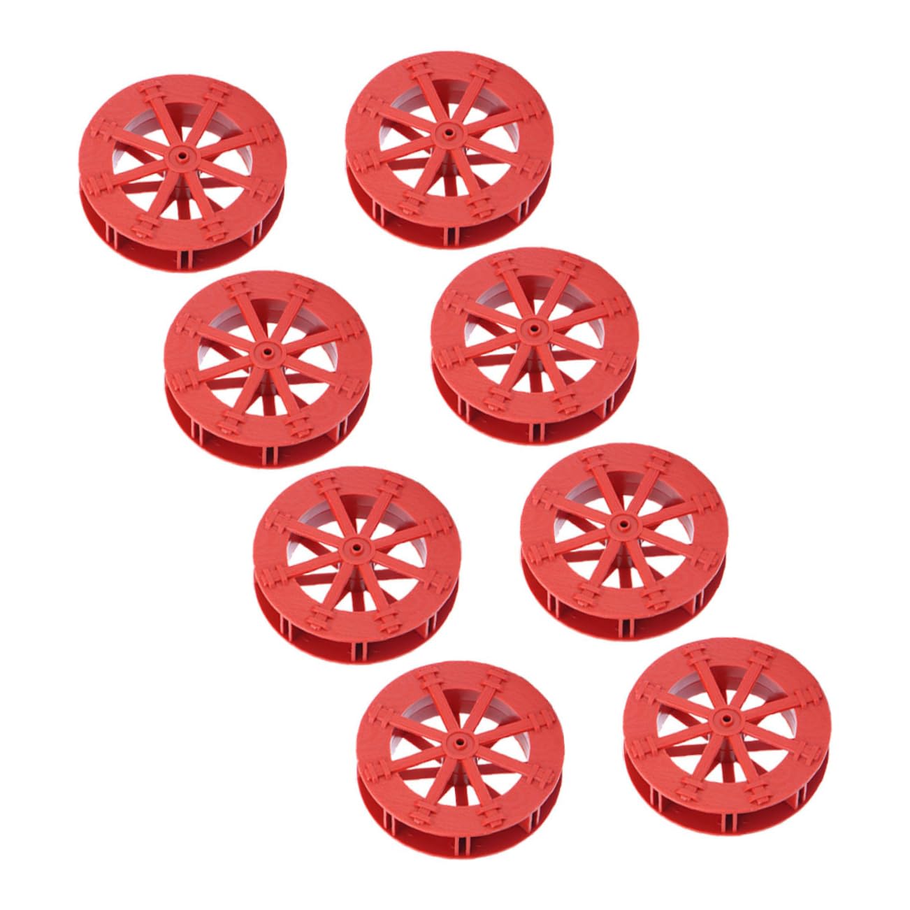 HANABASS 10cm Red DIY Water Wheel Replacement for Fish Tank Fountain Scene Layout Prop