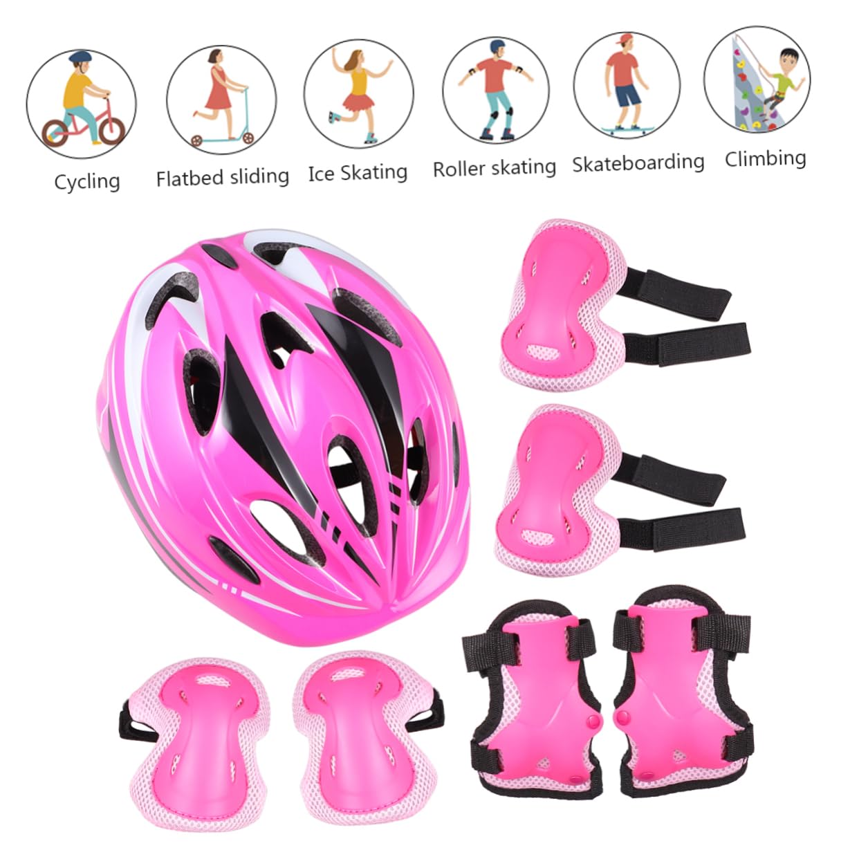 ibasenice Boys and Girls's Skating Safety Gear Elbow Kneecap Protectors 1 Set Elbow Pads Kneecaps for Outdoor Sports