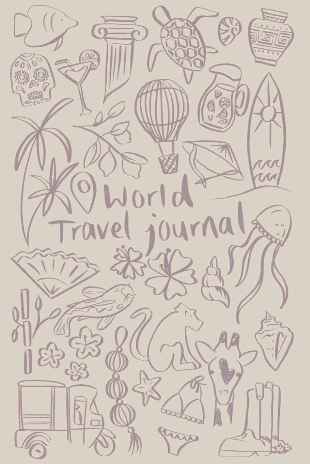 World Travel Journal: Small Beige Cover