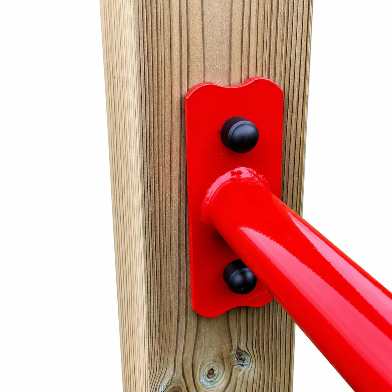 Turnreck Garten Kinder 1er Reck 125 cm, höhenverstellbares Spielreck aus druckimprägniertem Holz, Reckstange Metall Ø 33 mm, bis 100 kg, Outdoor Kletterreck mit 2 Pfosten