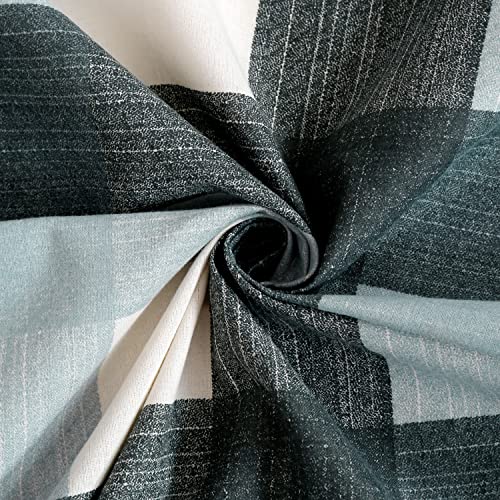 Image of Swayam Pure Cotton King Fitted Bedsheet with 2 Pillow Covers | Size 72 x 78 x 10 inch | 160 TC | Checkered Design | Soft Breathable Bed Sheet | Comfortable & Durable for Bedroom - Grey