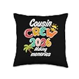 Cousin Crew 2026 Making Memories Cute Beach Summer Trip Throw Pillow