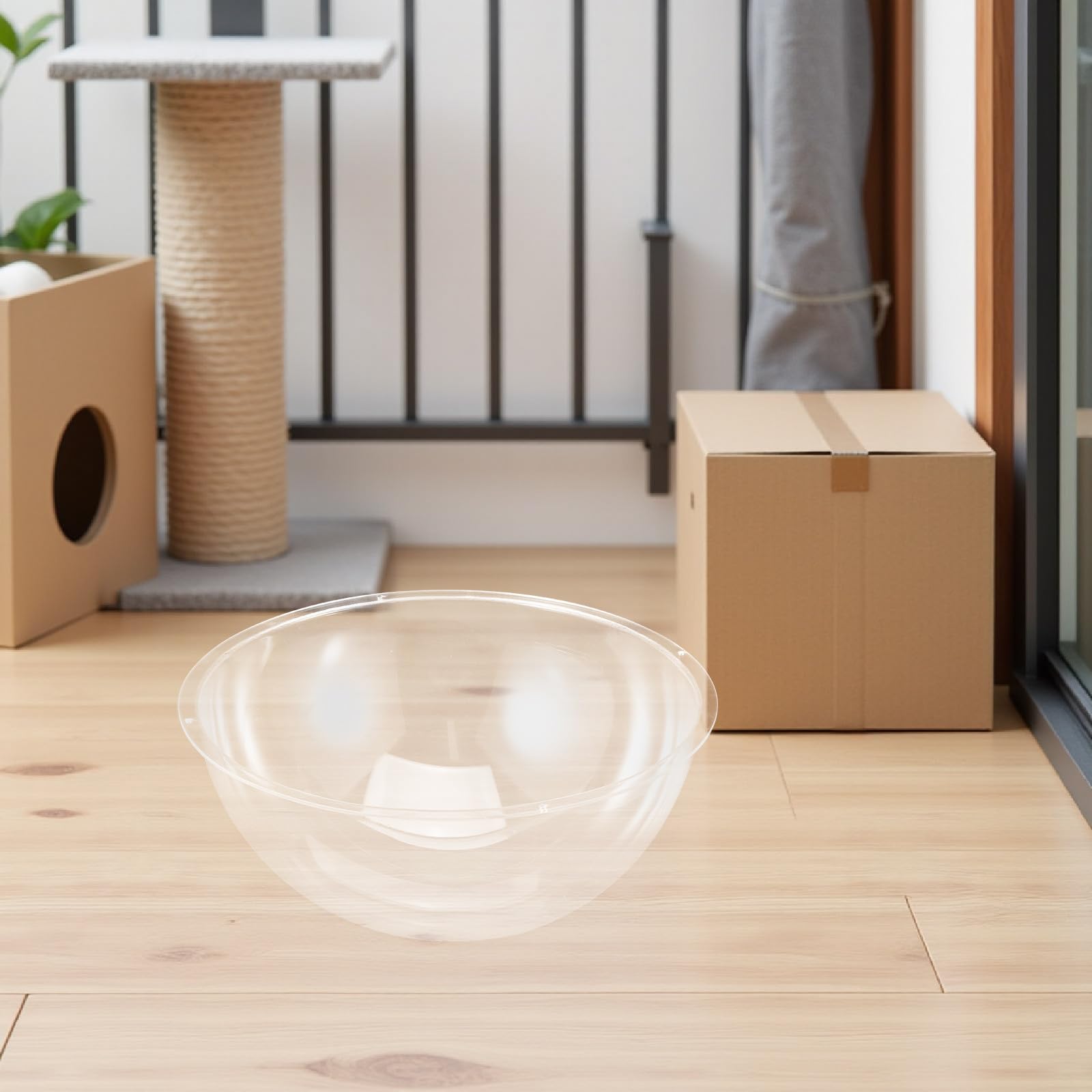 Ciieeo Housse de fenêtre Transparente en Acrylique à Bulles pour perchoir de Chat, nid Suspendu, lit pour Animaux de Compagnie, hamac pour Chat en Forme de dôme Transparent.
