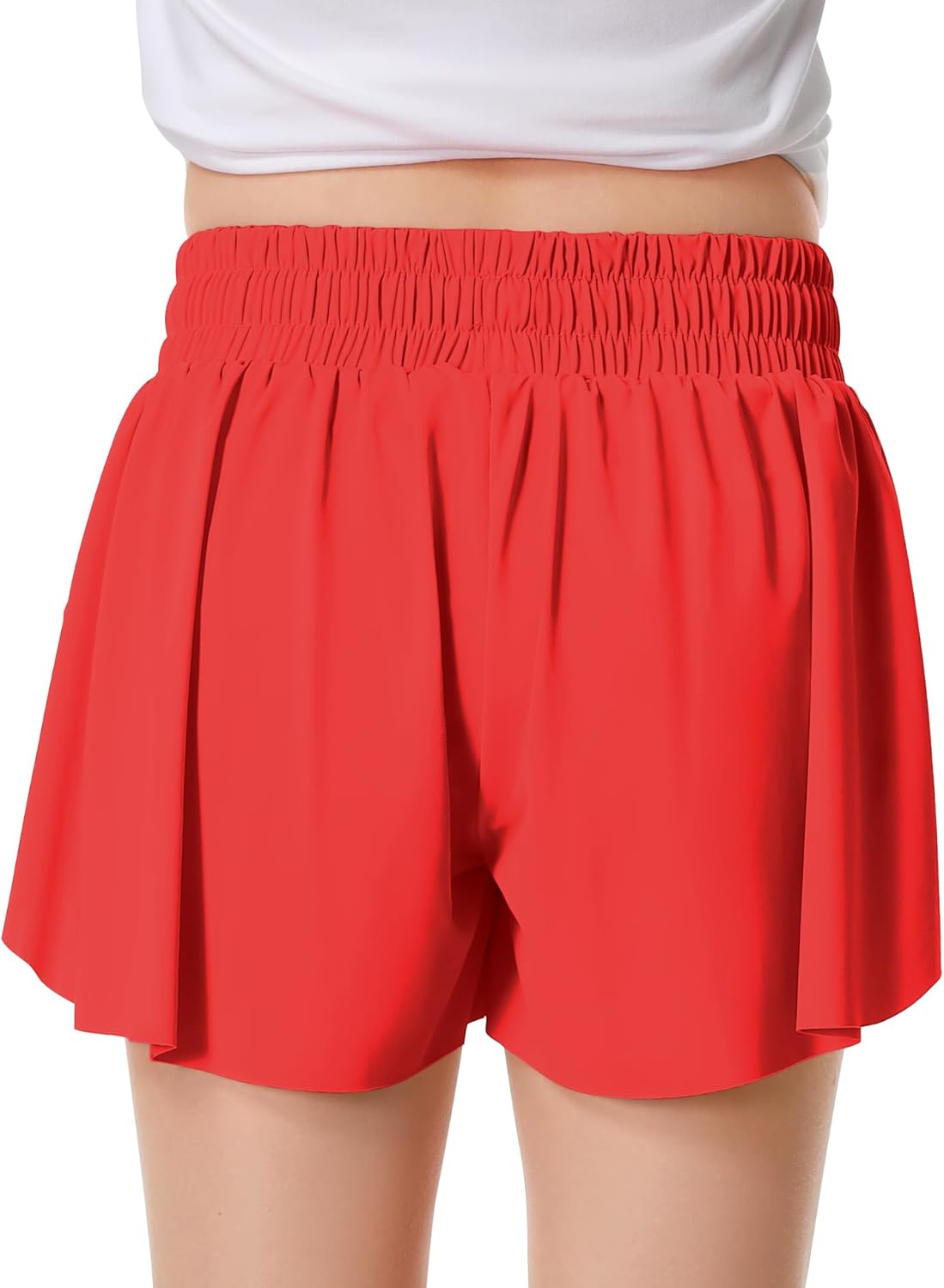 Girls Flowy Shorts Butterfly Shorts for Kids with Pocket 2-in-1 Athletic Shorts Running Shorts for Girls - Image 2