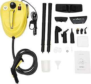 Limpiador de vapor,Steam Cleaner 2000w con 13 accesorios presión 5 bar potencia con tanque de agua 1,8 l, para alfombras, ventanas, vidrio y cortina
