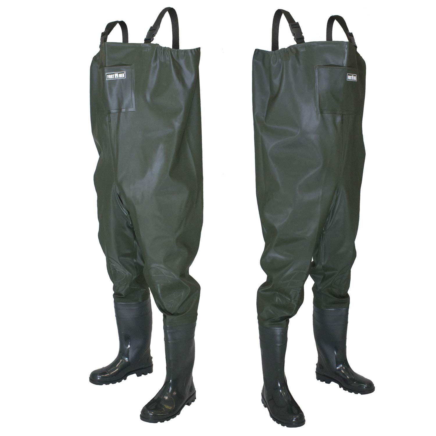 Wathose Herren Anglerhose mit Stiefel Gr 38-47 wasserdichte Watthosen Teich Fischer Watstiefel Hose