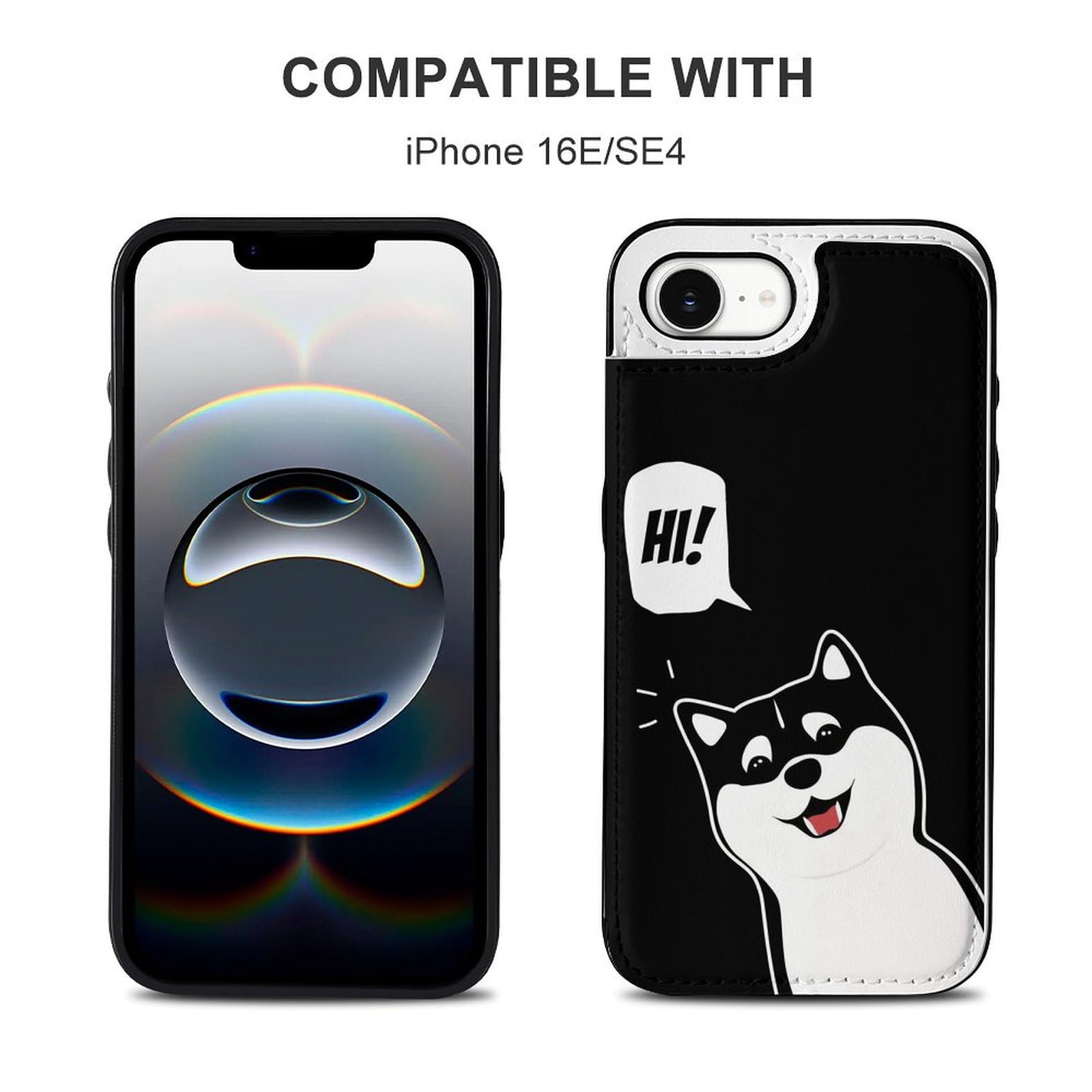 Amazon.co.jp: 【iPhone16e ケース 手帳型】 柴犬 黒柴 スマホケース