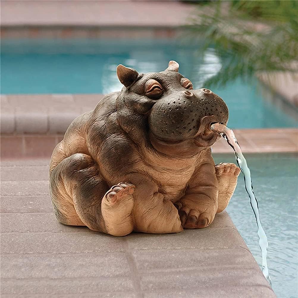 Statuette d'animal de jardin en résine pour bassin
