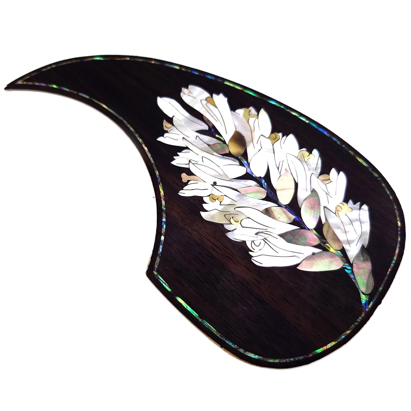 Guitar Pick Guard, Battipenna in abalone in palissandro autoadesivo for Chitarre acustiche folk D-45 Taylor(20)