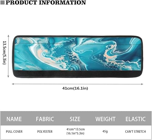 Miniatura 7 de Coldinair Juego de 4 fundas para manijas de puerta de refrigerador con estampado de mármol dorado, mantienen limpios, lavables y duraderos para