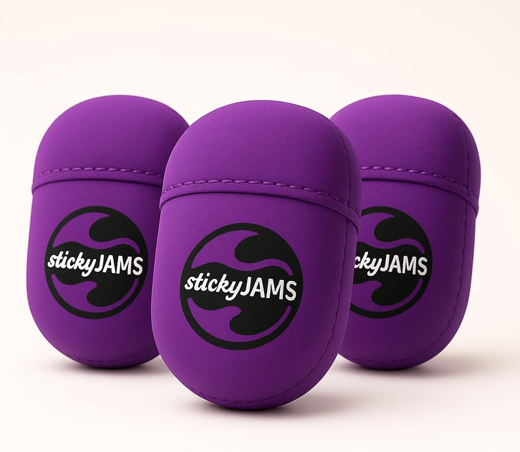 Sticky Jams Purple, Headgear Insert for Wireless Headphones 1/3 Pack (3)