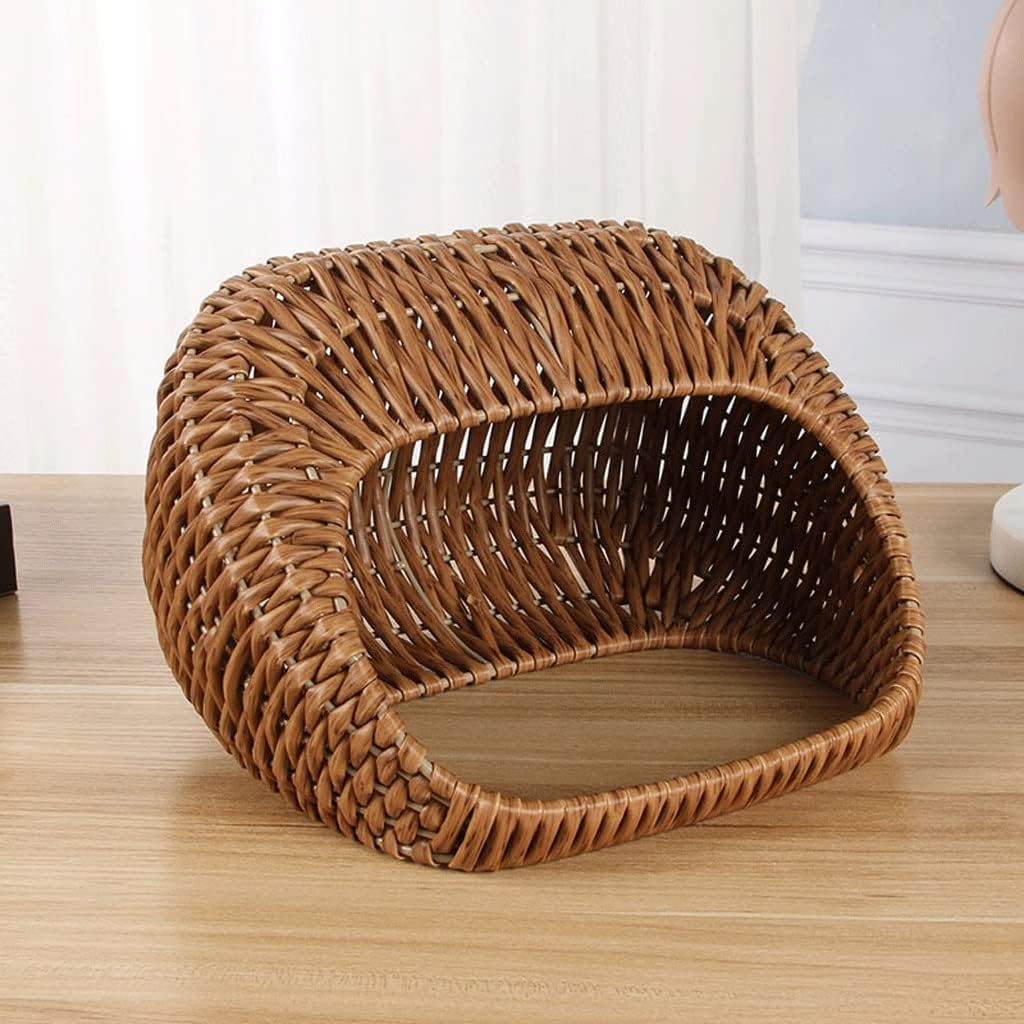 Rattan Ornament Storage Basket Handmade Flower Girl Handheld Flower Arrangement Basket Vintage Literary Woven