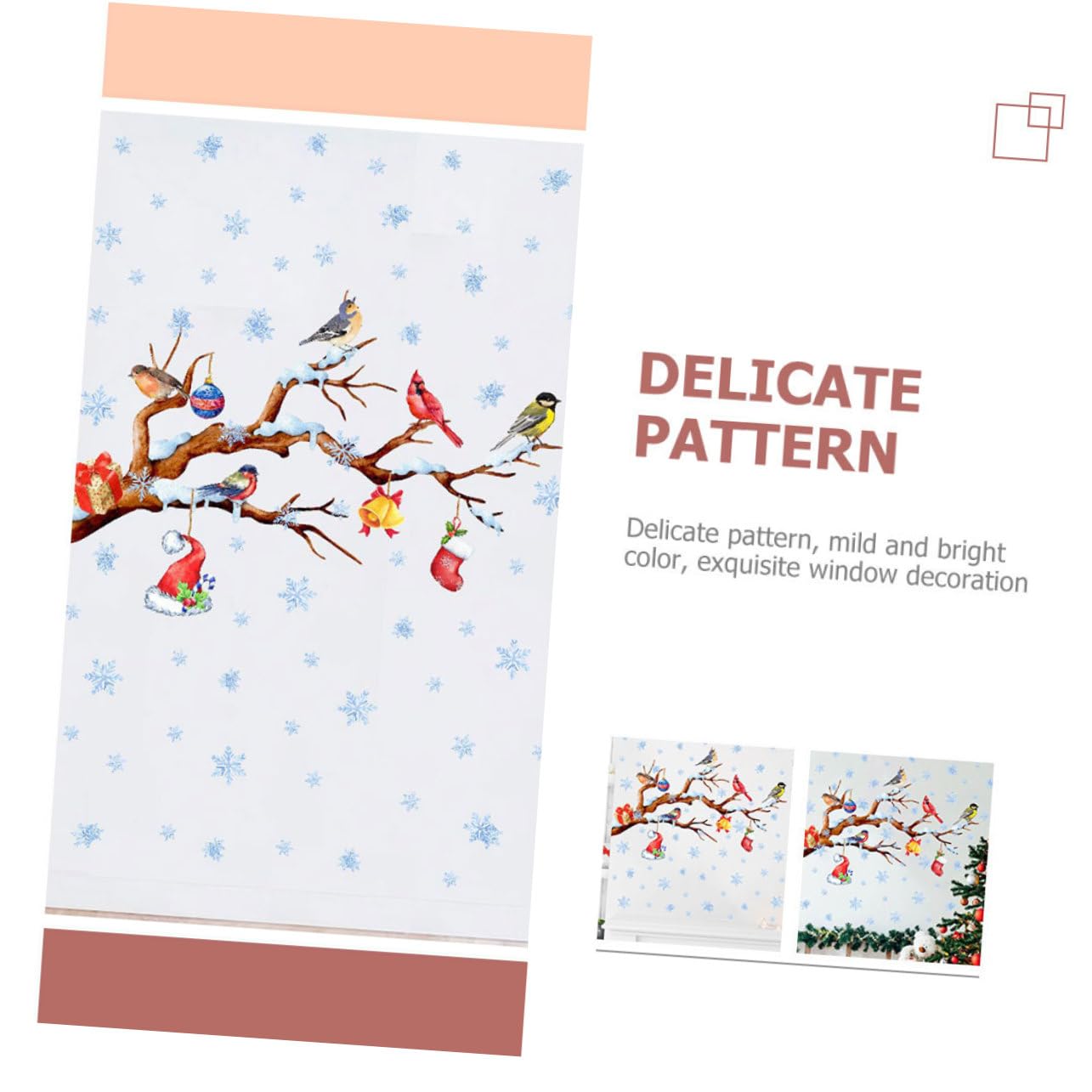5 Hojas De Navidad Pegatinas En Las Ventana Decoración De Copos De Nieve Ventana Se Aferra De Nieve Pegatinas En Las Ventana De Dibujos Animados Vivero Etiqueta Navidad Alipis