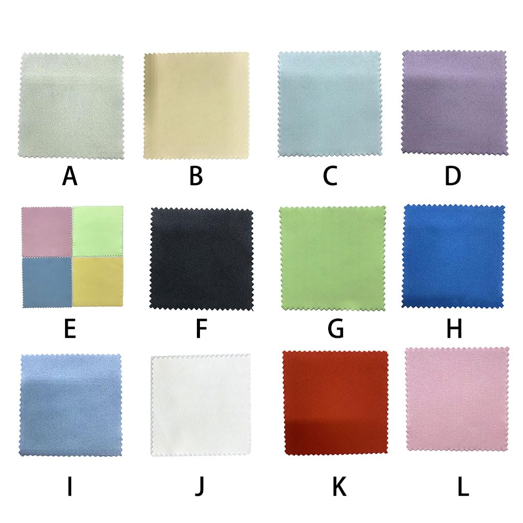 100 pezzi quadrati oro panno per la pulizia dei gioielli lucidatura double face collana orecchini braccialetto brillante manutenzione verde