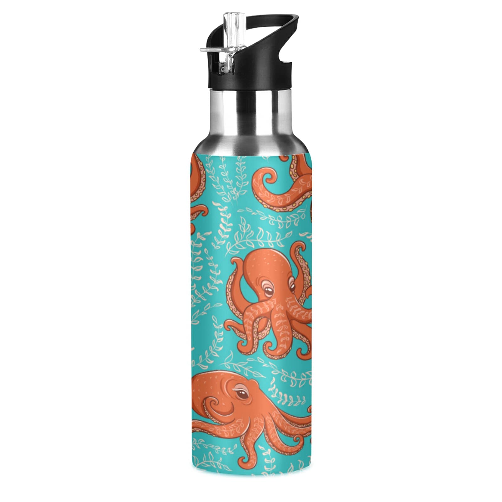 Xigua Edelstahl-Wasserflasche 625 Ml Mit Strohhalm – Doppelwandig Isoliert, BPA-frei, Für Sport & Outdoor