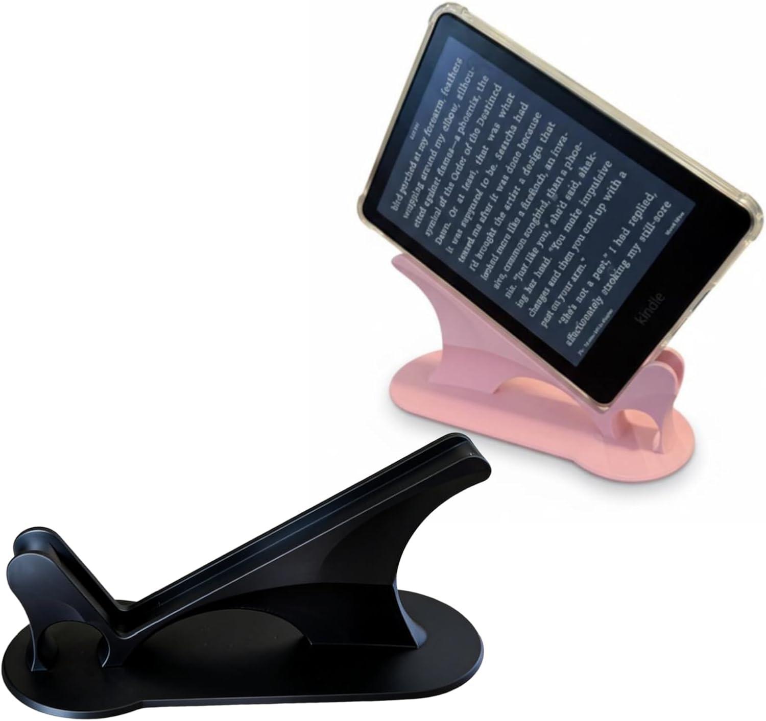 Portable Bed Tablet Stand for Kindle E Reader, Ergonomic Reading Holder, Hands Free Book Stand, Kindle Holder with 7mm 9mm 10mm 12mm 14mm Slots, Tablet Stand with Carpal Tunnel Relief (9mm)