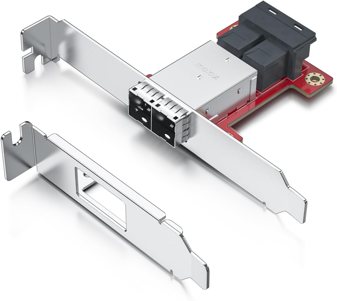 10Gtek Dual Port Mini SAS Adapter SFF-8643 to SFF-8644 PCIe 3.0 Host Bus Adapter, 12Gbps SAS/SATA HBA Card for Server Storage RAID Controller