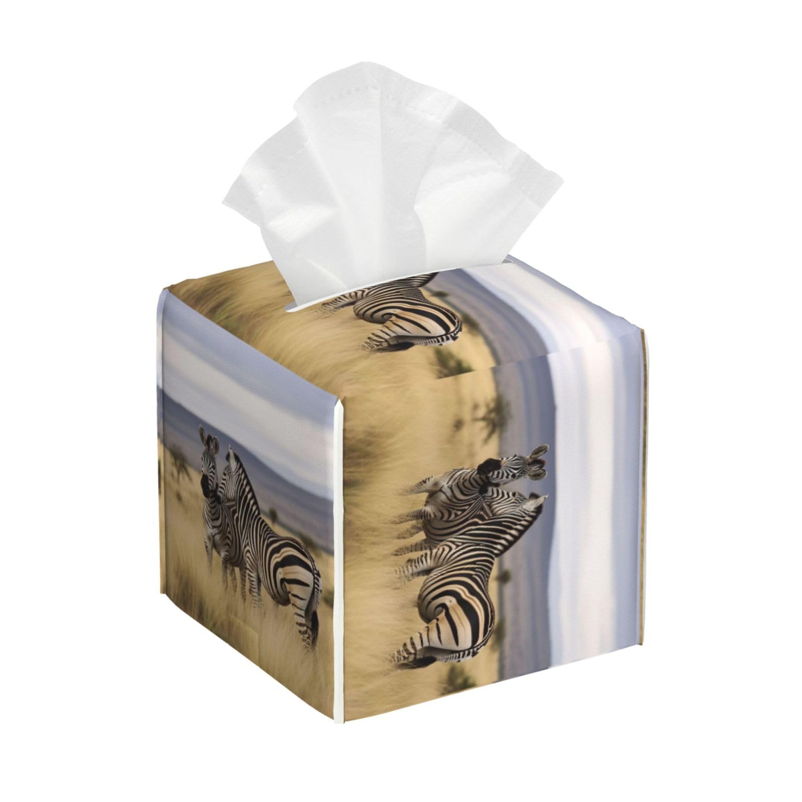 Zebras on South Africa Tissue Box Cover Square Cube Boxes