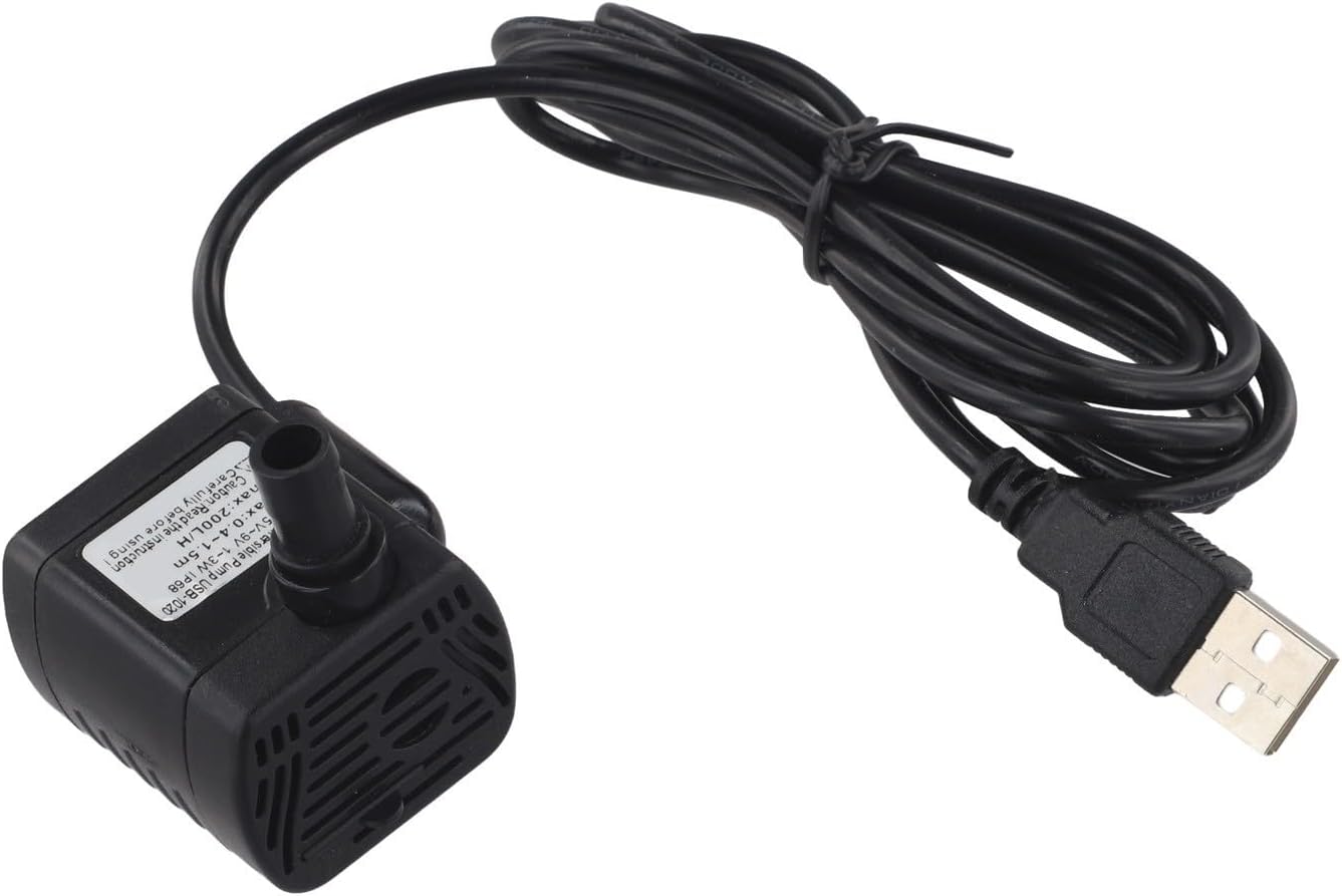 Brushless DC Water 3.5-9V Adjustable Voltage, USB Powered Mini Water for Submersible Use, Silent Low Noise 35dB Energy Saving Small Water