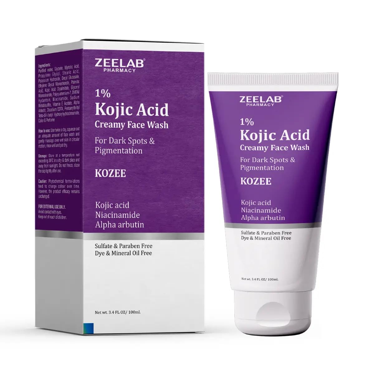 Kozee Kojic Acid 1% Face Wash for Dark Spots & Uneven Skin Tone | With Alpha Arbutin, Niacinamide & Vitamin E | Gentle Brightening & Cleansing Face Wash | Suitable for All Skin Types | 100ml-image-26
