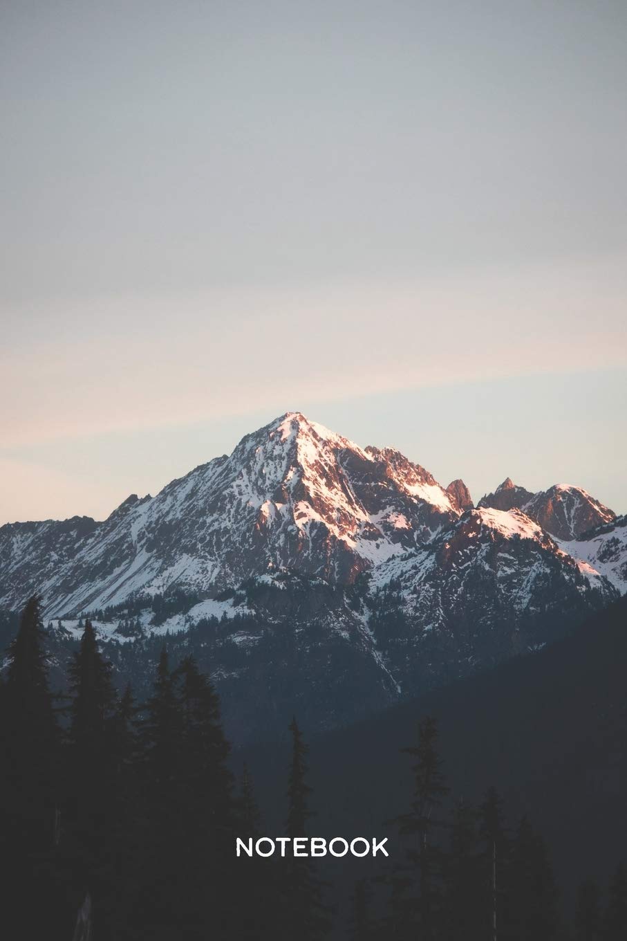 Notebook: Mountain Theme Lined 6"x9" Journal & Diary: Great Notebook for mountains lovers