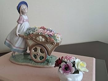 Amazon.co.jp: リヤドロ#6521『可愛いお花屋さん』 専用ガラスケース