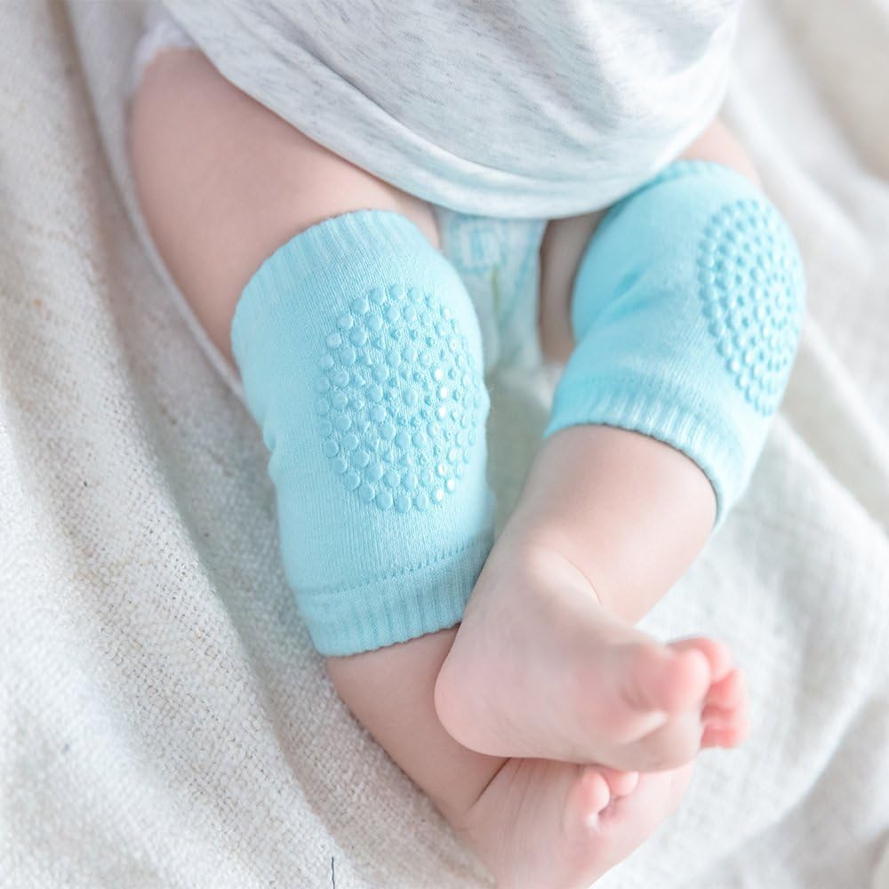 SAFE-O-KID Baby Knee Pads Set of 3 Pairs for Toddlers | Elbow & Knee Protector with Anti-Slip Silicone Dots | Soft, Stretchable & Breathable Support for Crawling & Walking (Assorted) 2