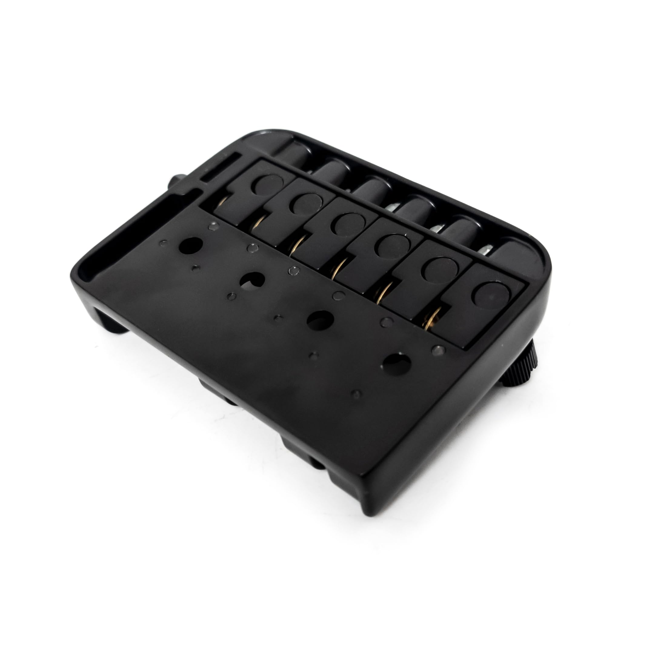 Stały bezgłowy mostek gitarowy z siodłami rolkowymi, urządzeniem do strojenia przekładni ślimakowej i nakrętką blokującą 42 mm – 6-strunowy zestaw do ulepszenia mostka premium do części zamiennych do
