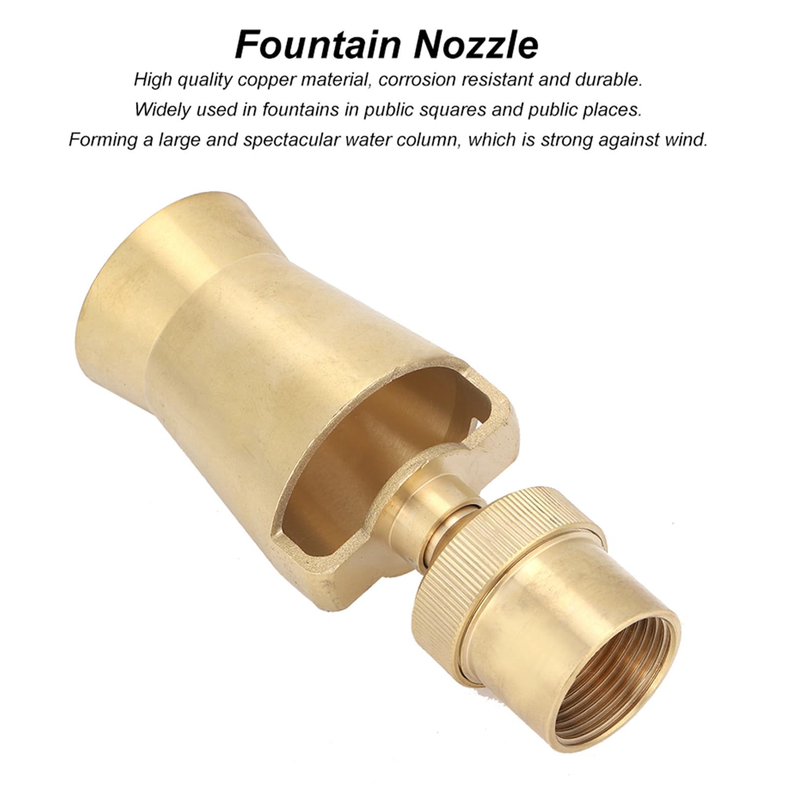 Fountain Nozzle, G1in Dn25 Water Fountain Nozzle Spray Pond Sprinkler Nozzle for Garden, Tabletop Fish Waterscape Decor