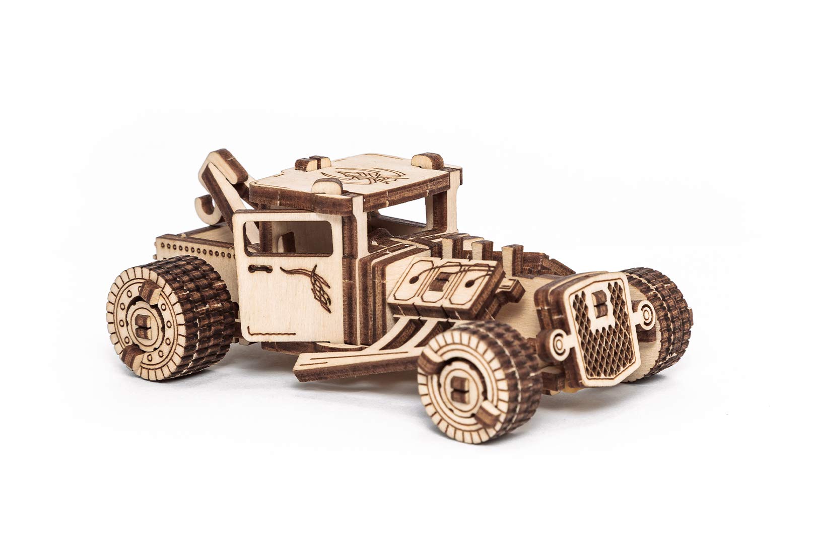 EWA Eco-Wood-Art Vehicles Set 3D Holzpuzzle für Jugendliche und Erwachsene-Mechanisches Transportset Modell-DIY-Bausatz, Selbstmontage, kein Kleber erforderlich-364 Stück, natürlich