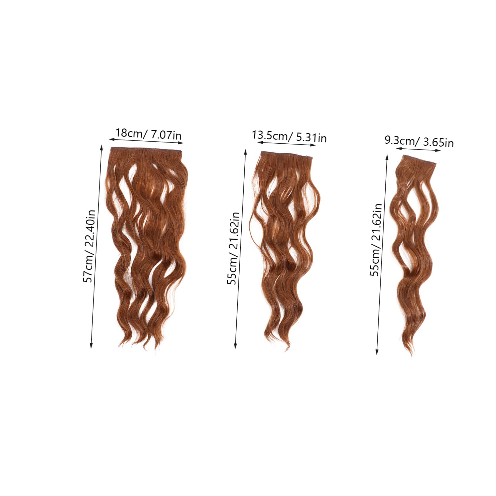 4 piezas Extensiones Clip Pelo Ondulado Rizado Accesorios de Peinado para Mujer Peluca de Alta Temperatura Postizos Reutilizables y Naturales