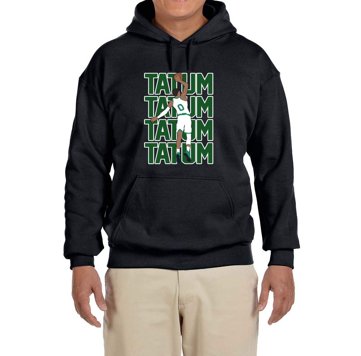 Fancy Fashion Green Boston Tatum Text Pic Hooded Sweatshirt