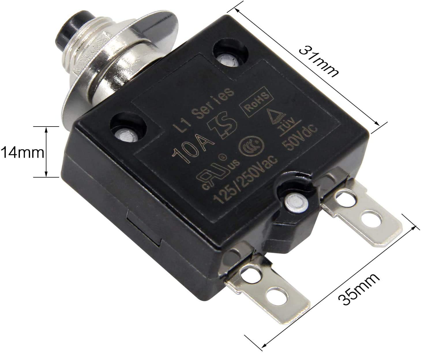 10 Stück Thermoschalter 5A-30A - Überlastschutz Mit Wasserdichter Kappe