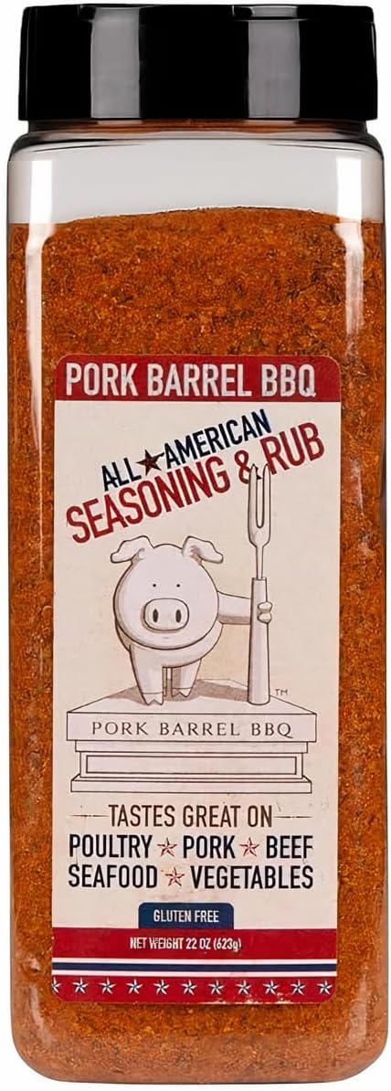 All-Purpose BBQ Seasoning & Rub | Sugar-Free, Gluten-Free, MSG-Free | All American BBQ Seasoning for Chicken, Beef & Pork – 22oz Jar
