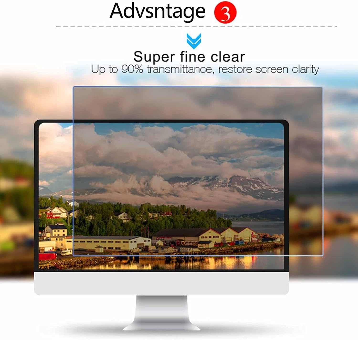 Computer Privacy Filter Anti-Glare Screen Protector, Hd Acrylic, Hanging, 12.5-27 Inch, Eye Protection, for Office -19in(425 * 277)