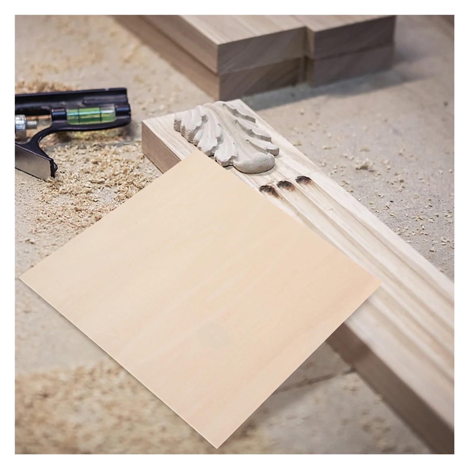 Láminas de madera sin tratar 6 láminas de madera contrachapada 30 cm, lisas y sin acabado, ideales for manualidades, pintura, tallado, letreros trabajos carpintería