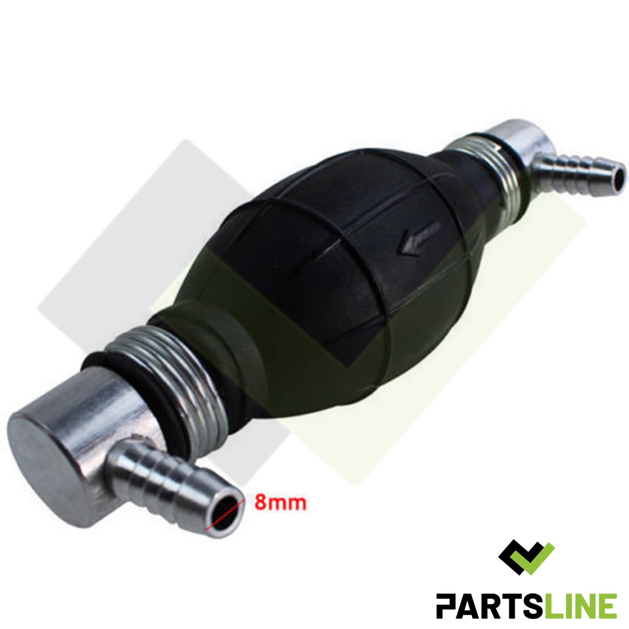 Partsline Pompe Poire d'Amorçage pour Système Alimentation Carburant Gasoil Essence Diesel 8mm Coude 90° Universel