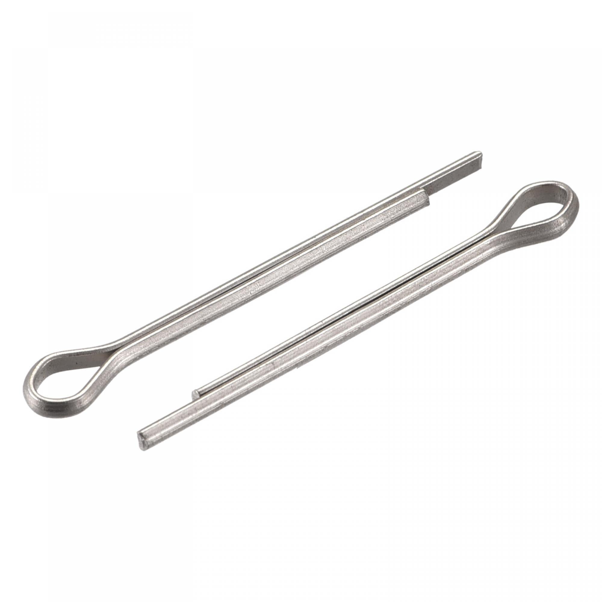 sourcing map Split Cotter Pin, 2mm x 16mm Stainless Steel Clip Fastener Fitting for Automotive, Mechanics, Silver Tone, 30Pcs