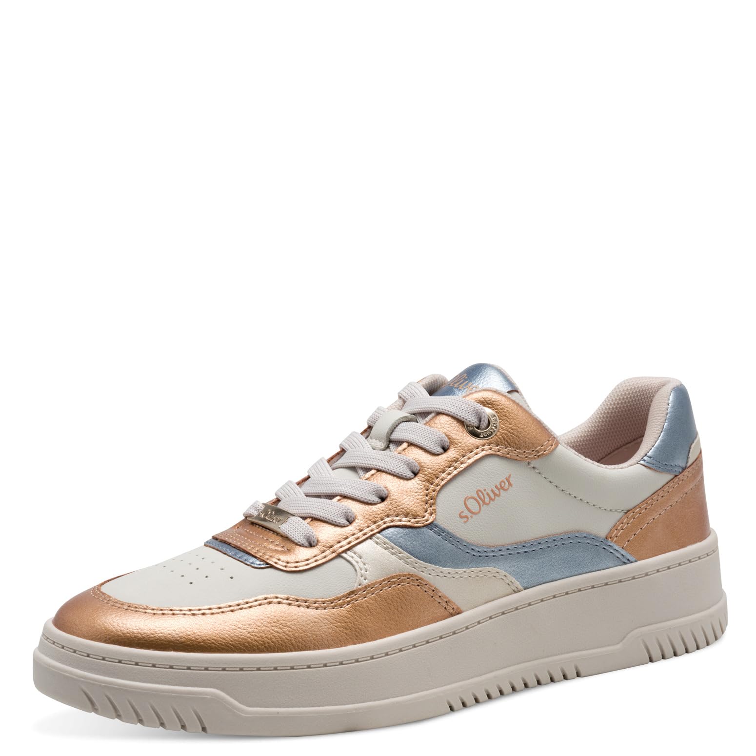 s.Oliver Damen Plateau Sneaker zum Schnüren Vegan