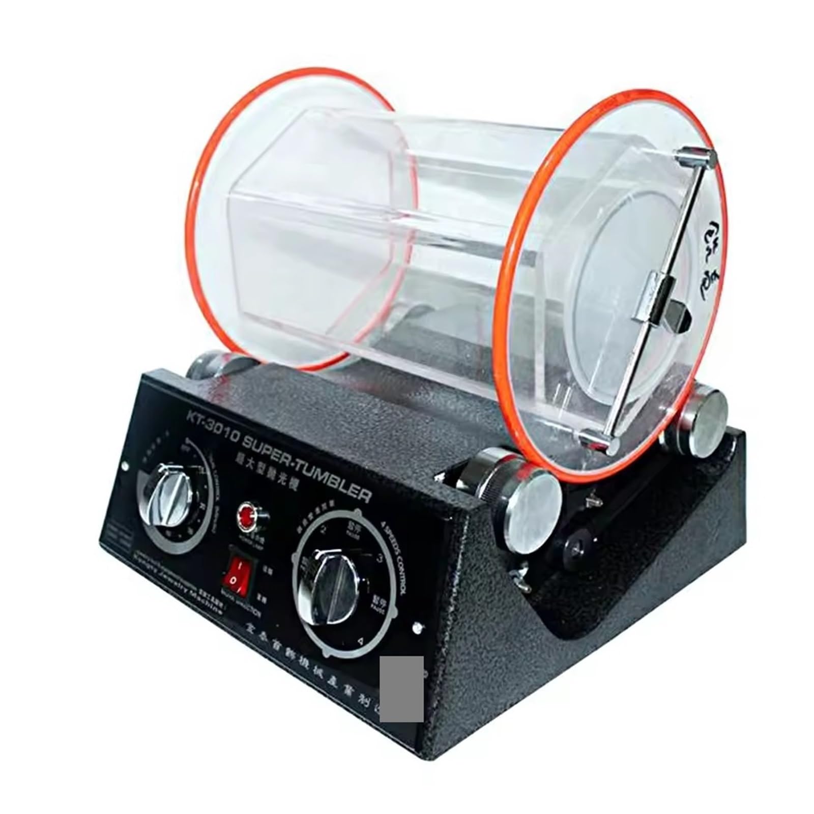 Kongmm One Color Jewellery Polishing Machine, Kt2000 Rotary Tumbler Polishing Machine Professional Remove Rust Metal Burrs Coin Cleaning Jewelry Polisher Making Tool