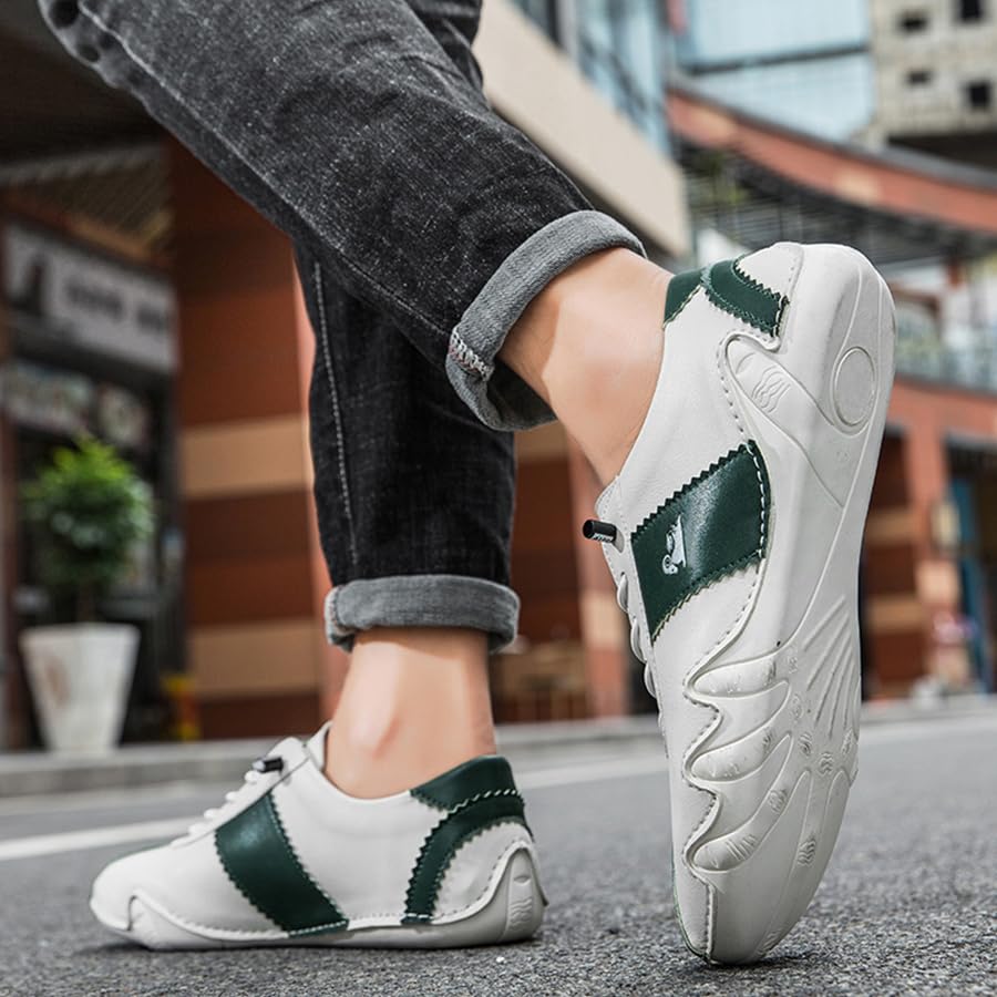 Men Casual Leather Handmade Slip-on Loafers Fashion Walking Low Top Flats Dress Sneakers Classic Driving Business Work Softsole Mocassins4