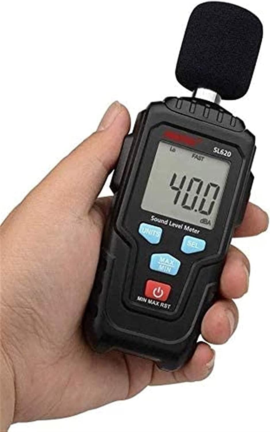 Medidor de decibelios, Nivel de Ruido de Nivel de Sonido Digital medición de retroiluminación de 30-130db MÁXIMO MINIMO, Retención de Datos