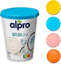 XILMARK Lot de 4 couvercles réutilisables en silicone pour yaourt, yaourt, couvercles extensibles, sans BPA