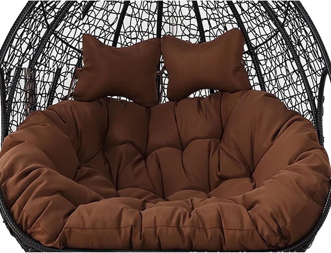 NZTQDR Cojín para Silla de Huevo de 52 Pulgadas,reemplazo de cojín de Columpio de Huevo de Mimbre Colgante Doble,Silla de Hamaca de Huevo Colgante para 2 Personas Lavable,Resistente al Sol e imperm